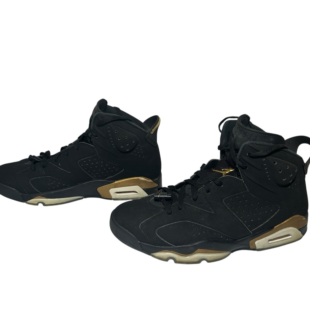 Black and Gold High-Top Sneakers